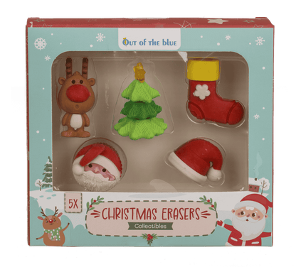 Christmas erasers "Collectibles", set of 5,