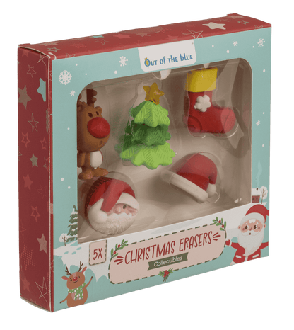 Christmas erasers "Collectibles", set of 5,