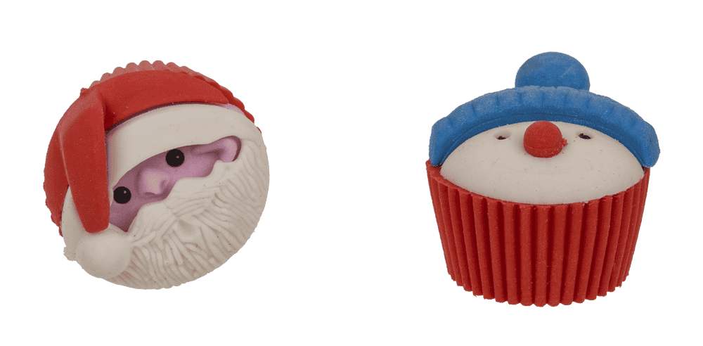 Christmas erasers "Collectibles", set of 5,