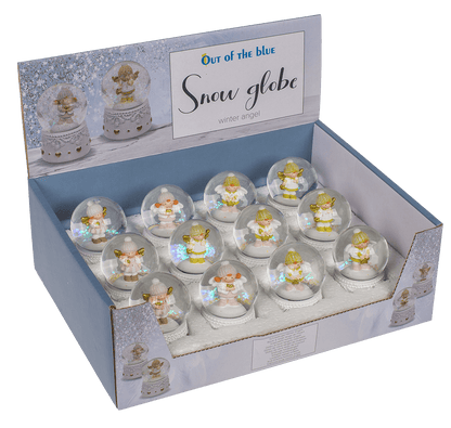 Snow globe, winter angel, on socket,