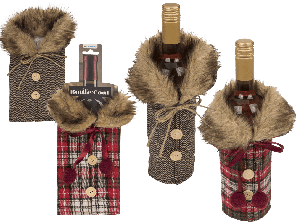 Bottle coat, fur collar,