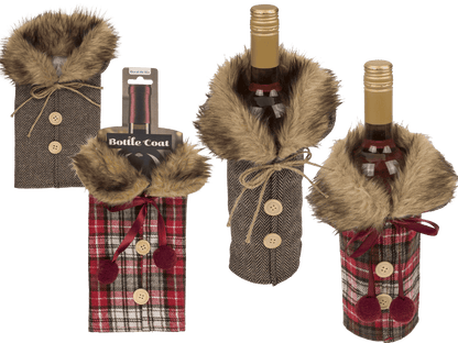 Bottle coat, fur collar,