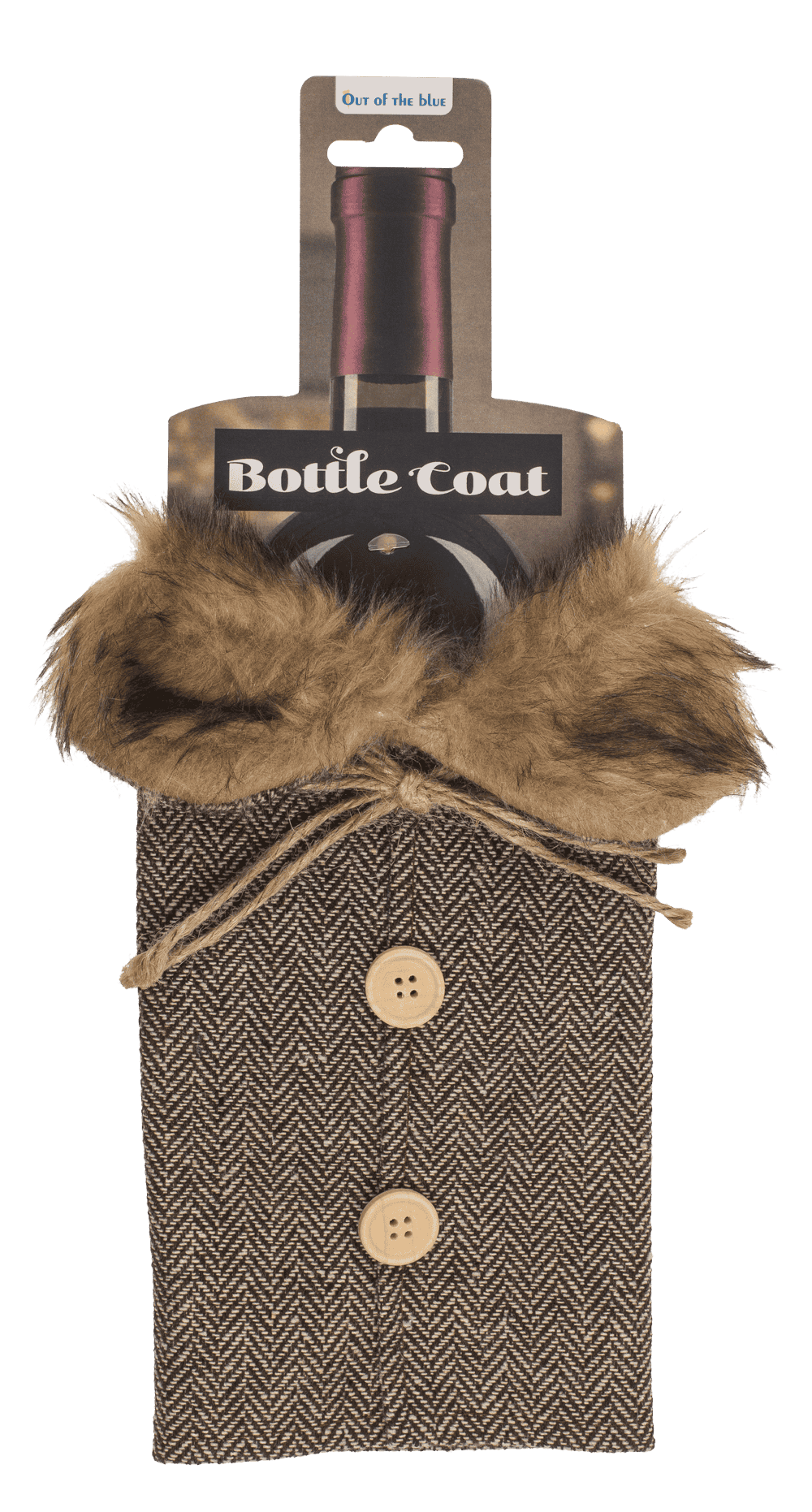 Bottle coat, fur collar,
