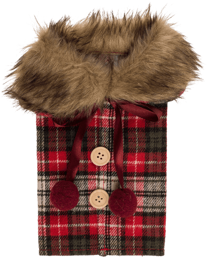 Bottle coat, fur collar,