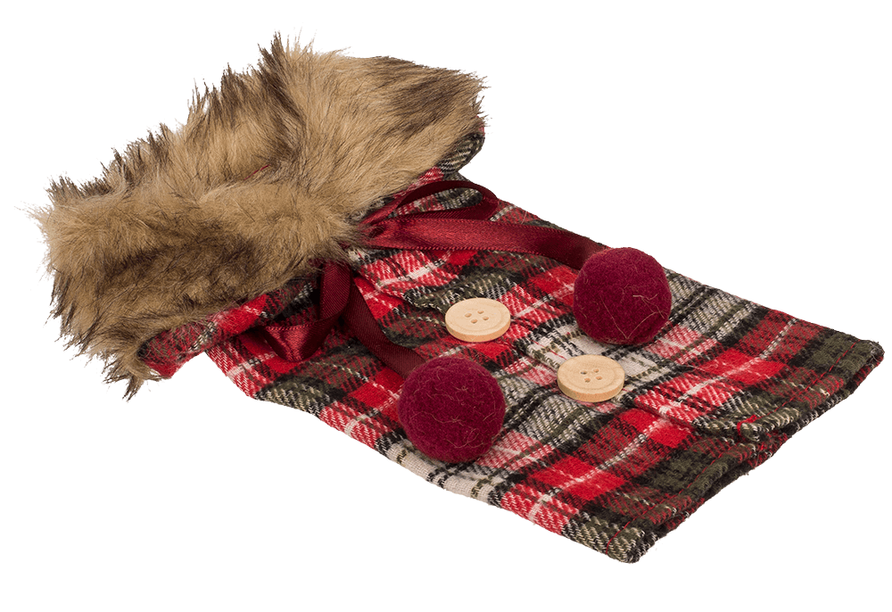 Bottle coat, fur collar,