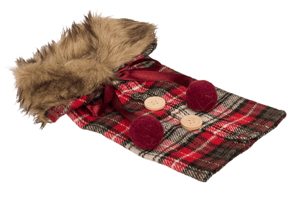 Bottle coat, fur collar,