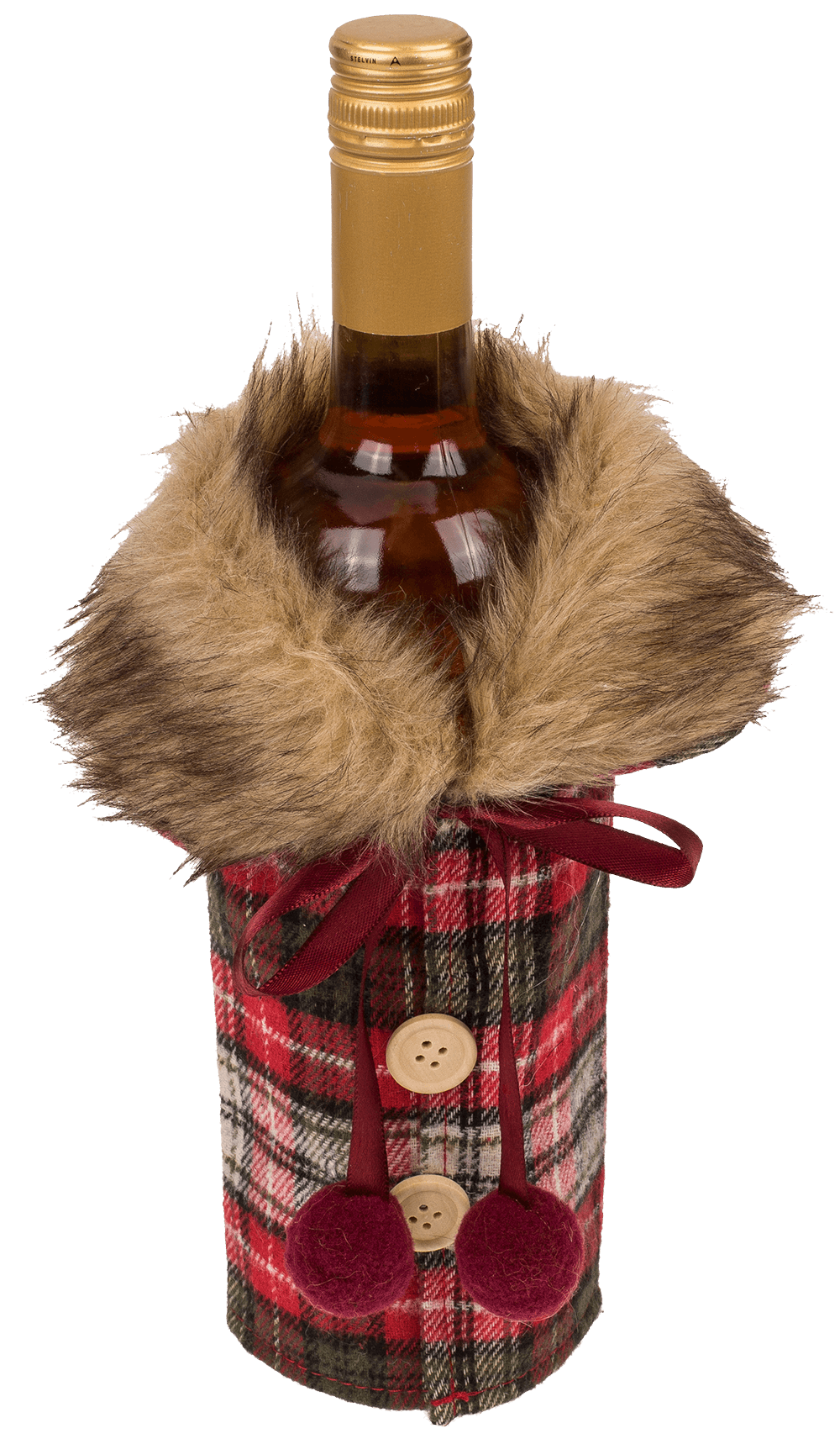 Bottle coat, fur collar,