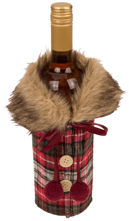 Bottle coat, fur collar,