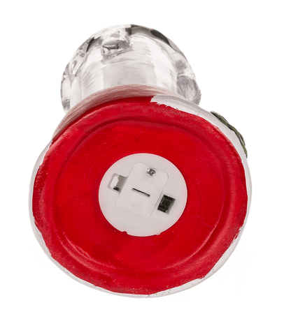 LED candle with Christmas scene, acrylic/dolomite,