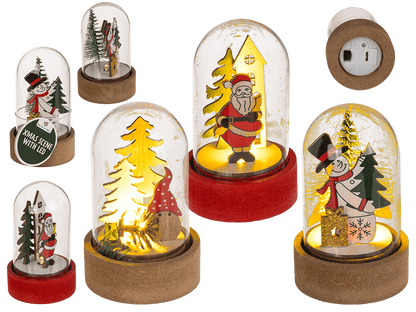 Mini christmas scene, Xmas Friends, with LED,