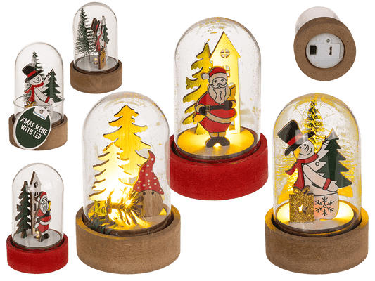 Mini christmas scene, Xmas Friends, with LED,