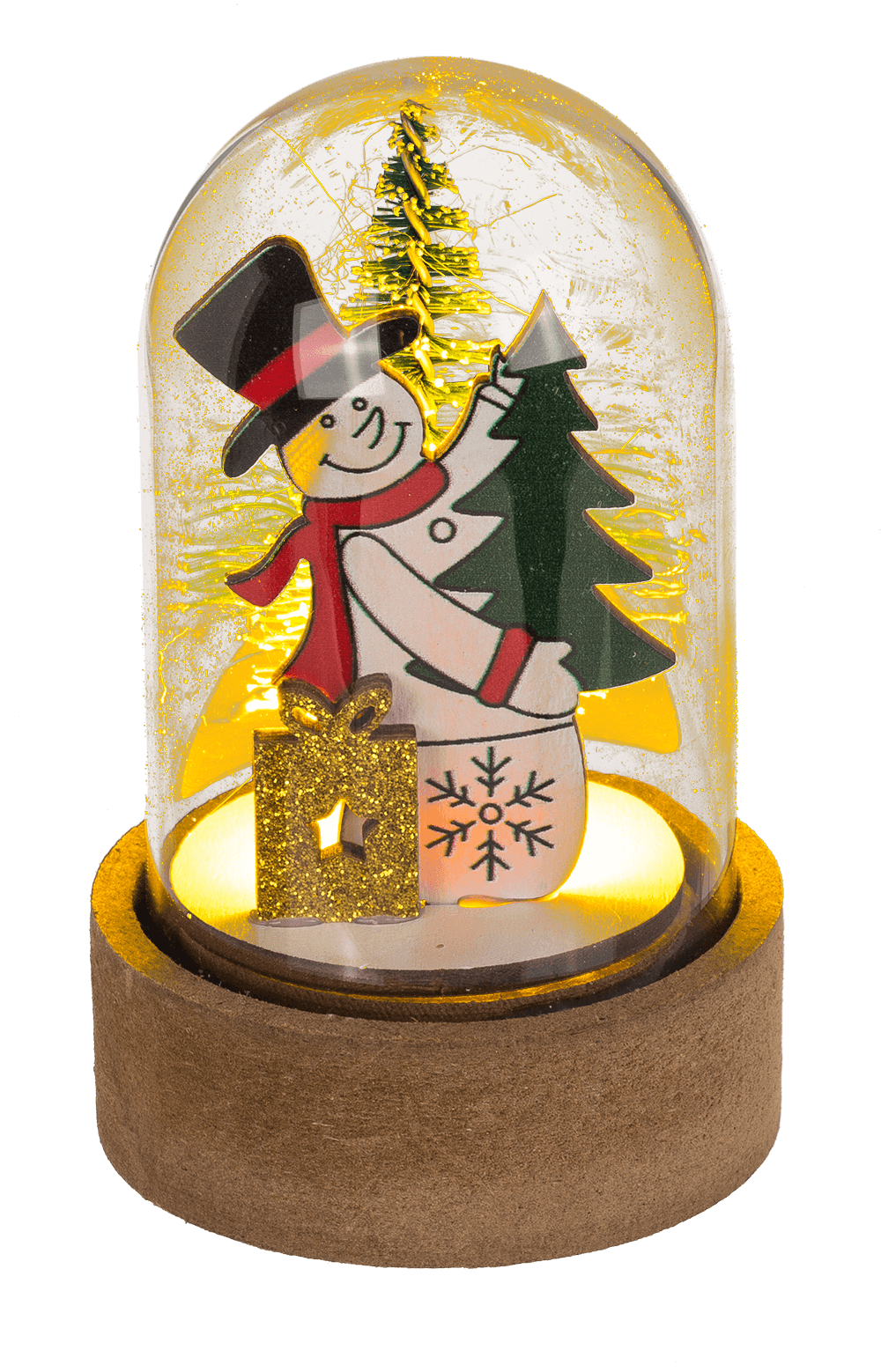 Mini christmas scene, Xmas Friends, with LED,