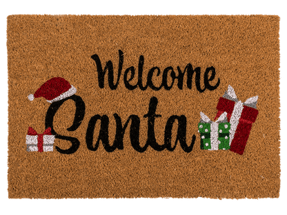 Coconut Doormat, Welcome Santa,