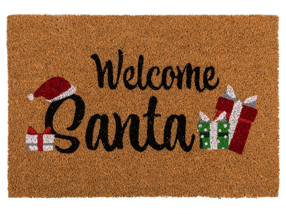Coconut Doormat, Welcome Santa,