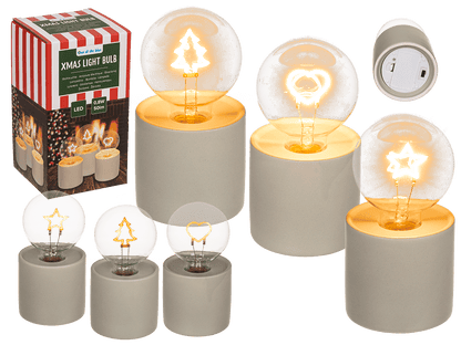 Motif light bulb, Christmas, 8,5 x 16 cm,