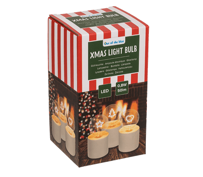 Motif light bulb, Christmas, 8,5 x 16 cm,