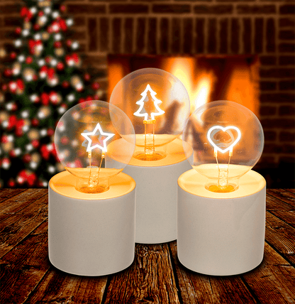 Motif light bulb, Christmas, 8,5 x 16 cm,