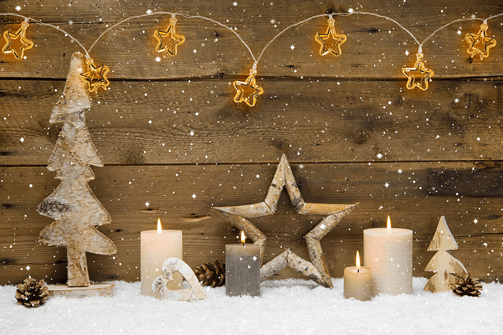 3D LED light chain, Metallic Stars,