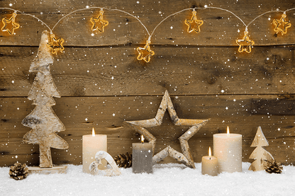 3D LED light chain, Metallic Stars,