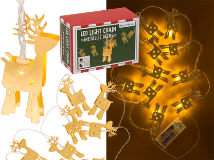 3D LED light chain, Metallic Deers.