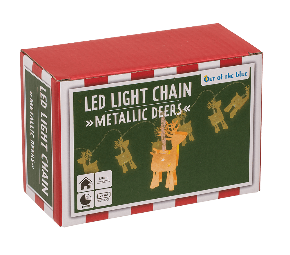 3D LED light chain, Metallic Deers.