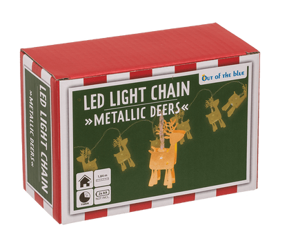 3D LED light chain, Metallic Deers.