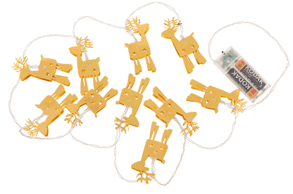 3D LED light chain, Metallic Deers.