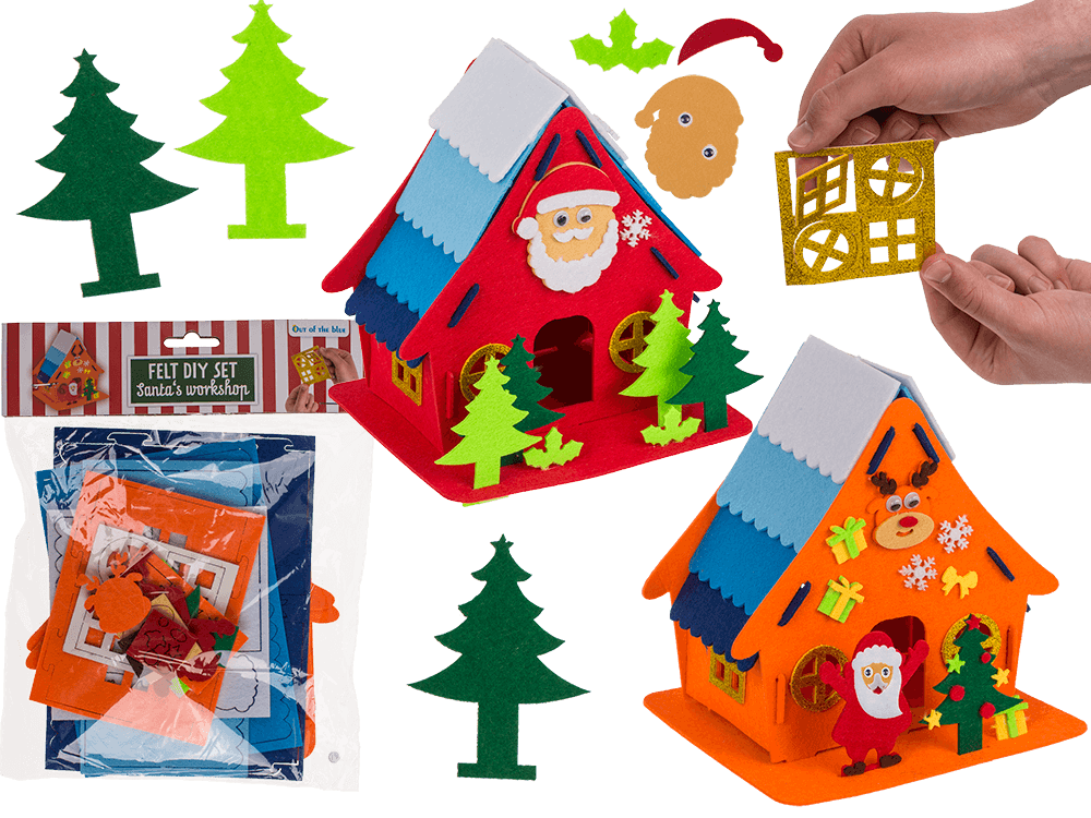 DIY set, Santa's Workshop, craft felt, 2 assorted