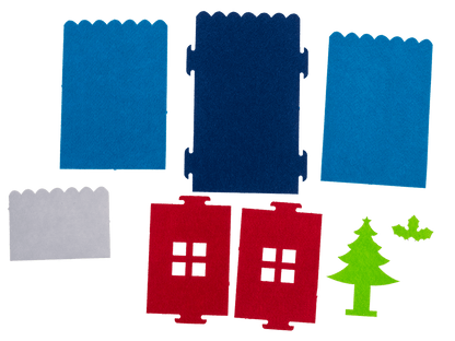DIY set, Santa's Workshop, craft felt, 2 assorted