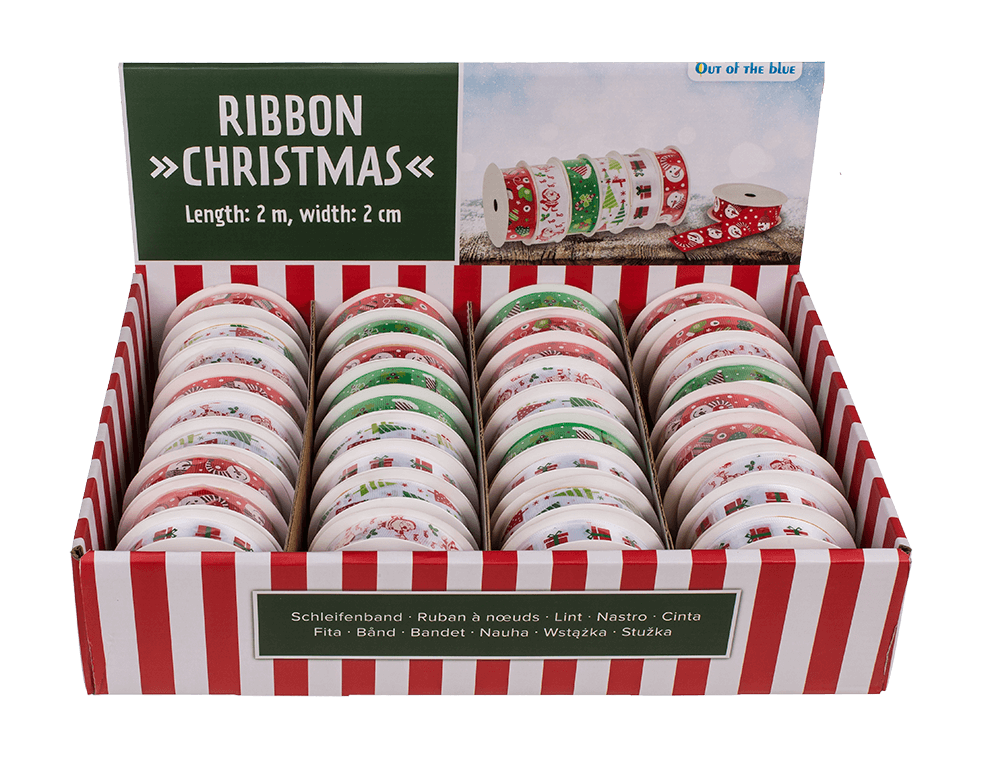 Ribbon, Christmas, polyester, 2 cm x 2 m,