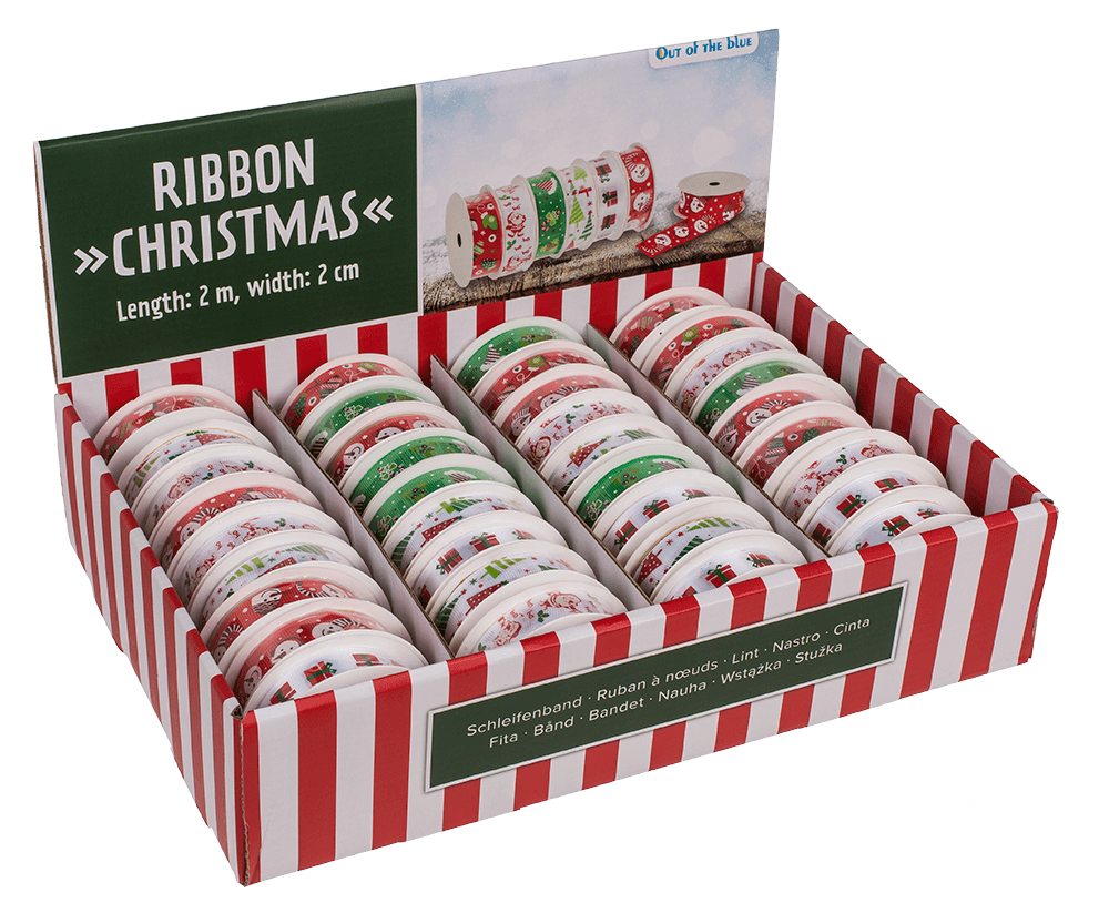 Ribbon, Christmas, polyester, 2 cm x 2 m,