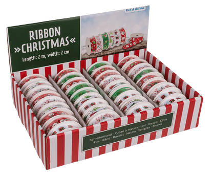 Ribbon, Christmas, polyester, 2 cm x 2 m,