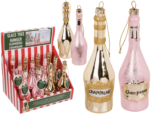 Glass tree hanger, Glamorous Champagne,