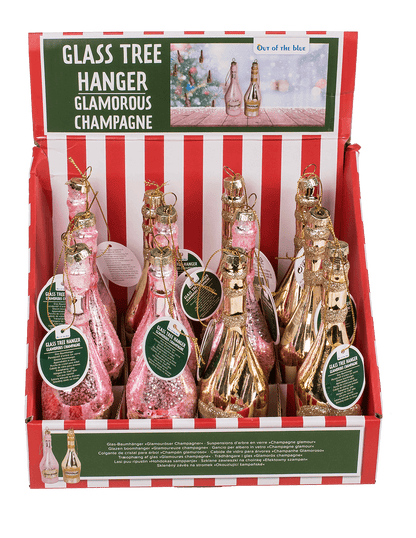 Glass tree hanger, Glamorous Champagne,