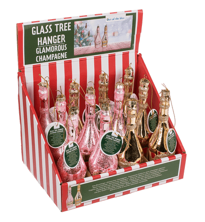 Glass tree hanger, Glamorous Champagne,