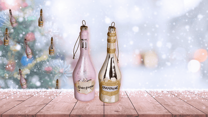 Glass tree hanger, Glamorous Champagne,