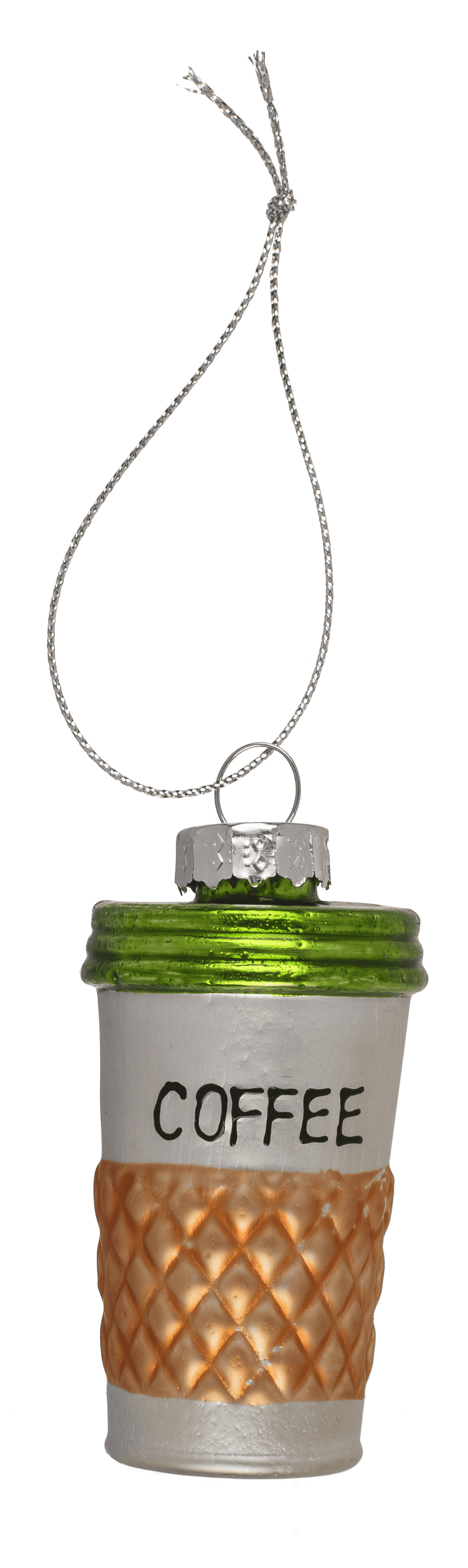 Glass tree decorations, Coffee, set of 3, Coffee