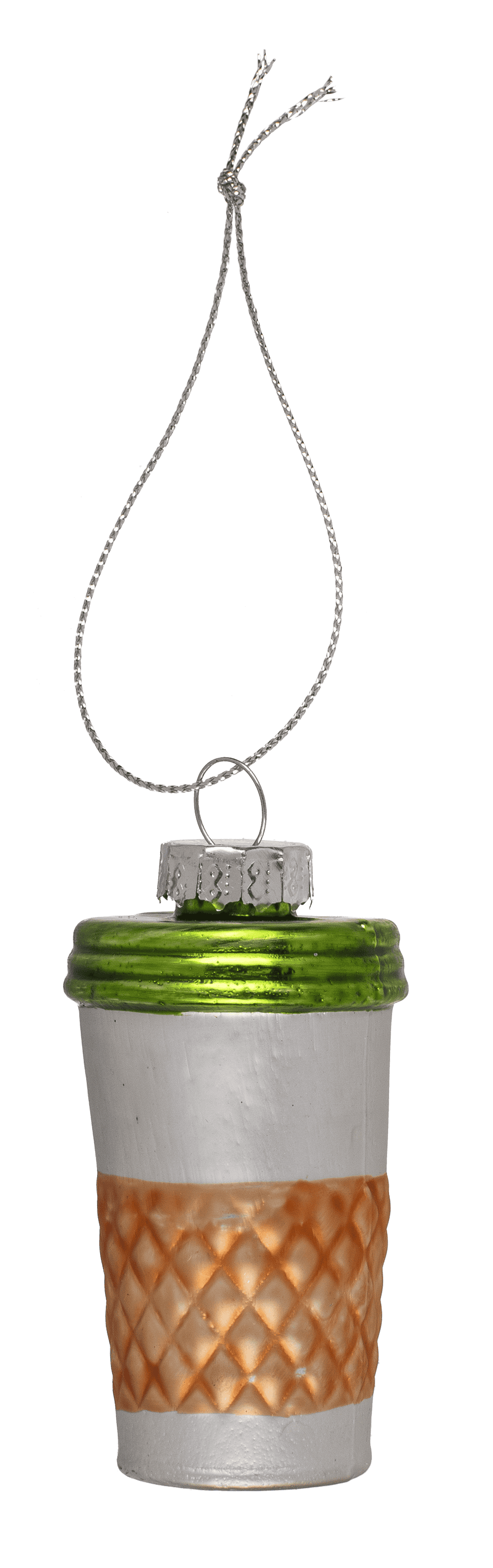 Glass tree decorations, Coffee, set of 3, Coffee