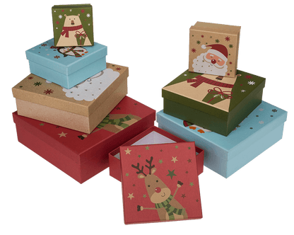Gift boxes, Christmas friends,