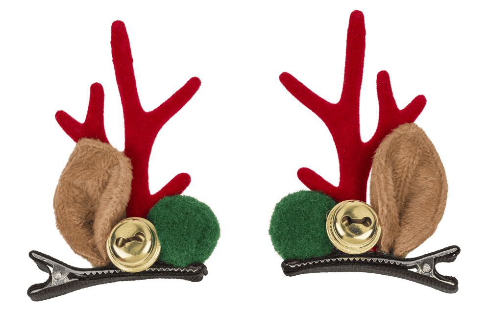 Hair clips, Reindeer, 2 assorted,