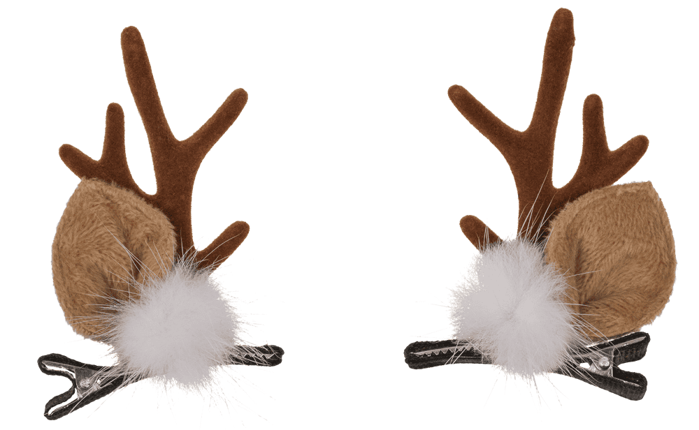 Hair clips, Reindeer, 2 assorted,
