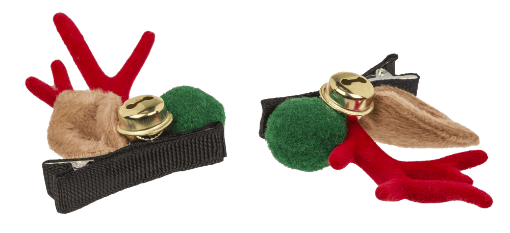 Hair clips, Reindeer, 2 assorted,