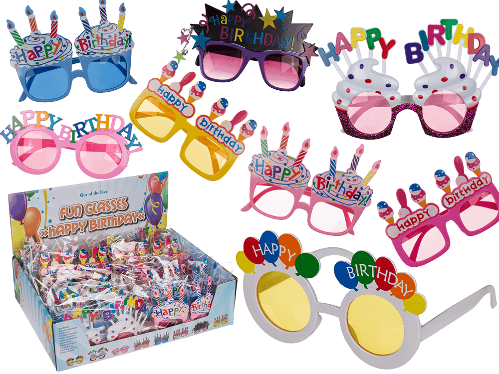 Fun glasses, happy birthday,