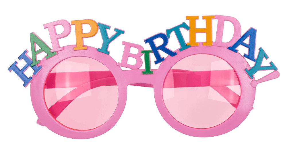 Fun glasses, happy birthday,