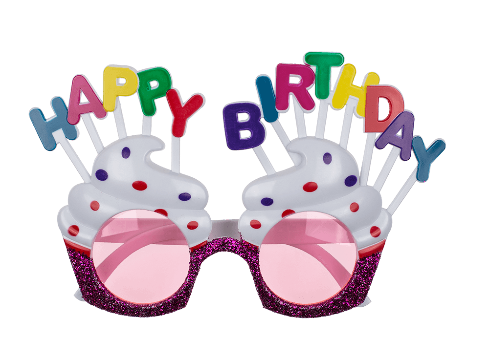 Fun glasses, happy birthday,