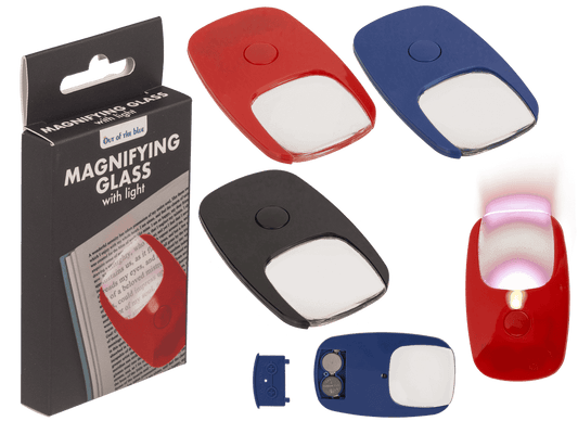 Magnifying glass with light, 5 x 9 cm,
