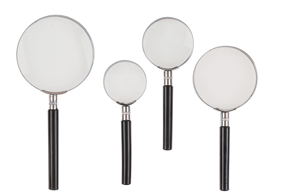 Magnifying Glass, 4 sizes assorted,