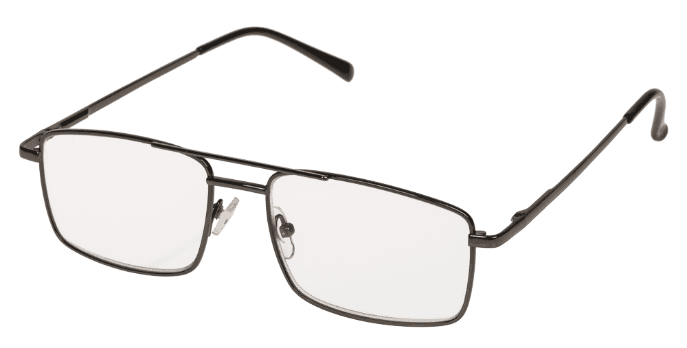 Reading glasses with metal frame, 5 strengths,