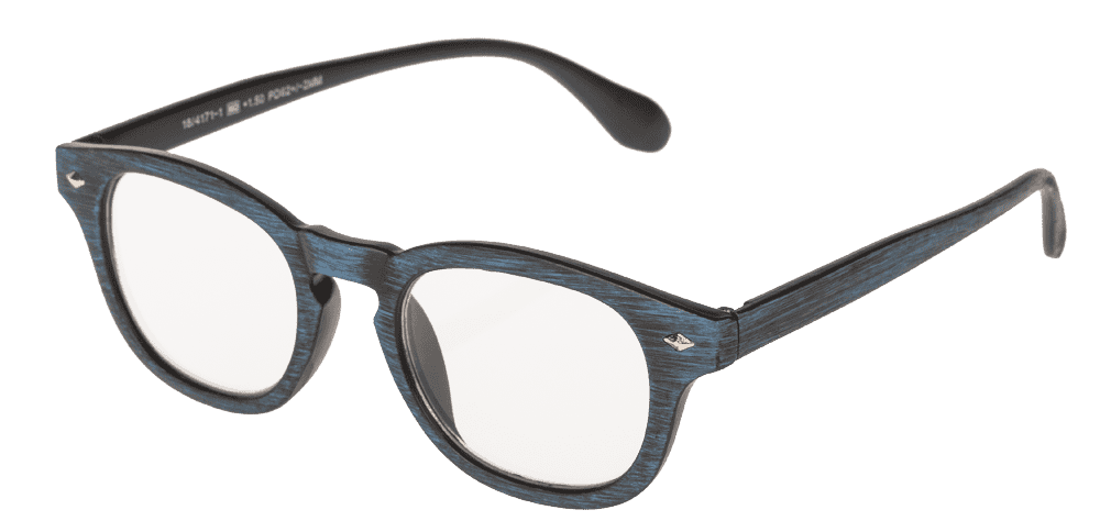 Reading glasses with plastic frame, 5 strengths,