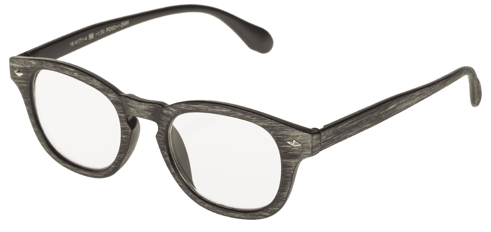 Reading glasses with plastic frame, 5 strengths,